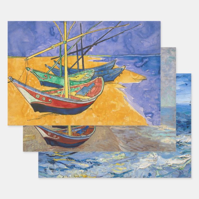 Vincent Van Gogh - Seascapes Selection Wrapping Paper Sheet (Set)