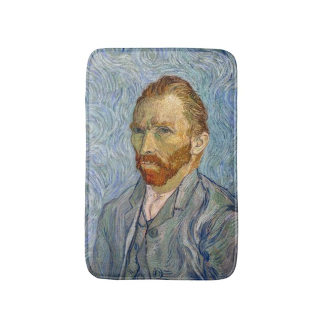 Vincent Van Gogh - Self-Portrait Bath Mat (Front Vertical)