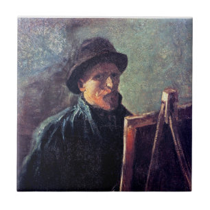 Vincent Van Gogh - Self Portrait Dark Felt Hat Tile