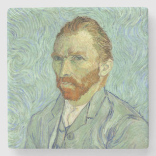 Vincent Van Gogh Self Portrait Fine Art Painting Stone Coaster
