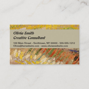 Vincent Van Gogh Self Portrait impressionist paint Business Card