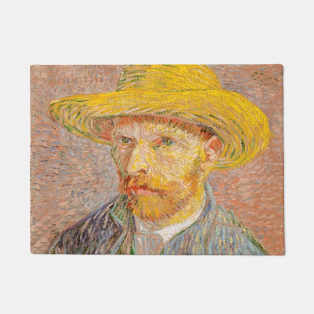 Vincent Van Gogh Self Portrait impressionist paint Doormat (Front)