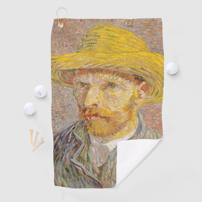 Vincent Van Gogh Self Portrait impressionist paint Golf Towel (InSitu)
