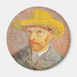Vincent Van Gogh Self Portrait impressionist paint Magnet