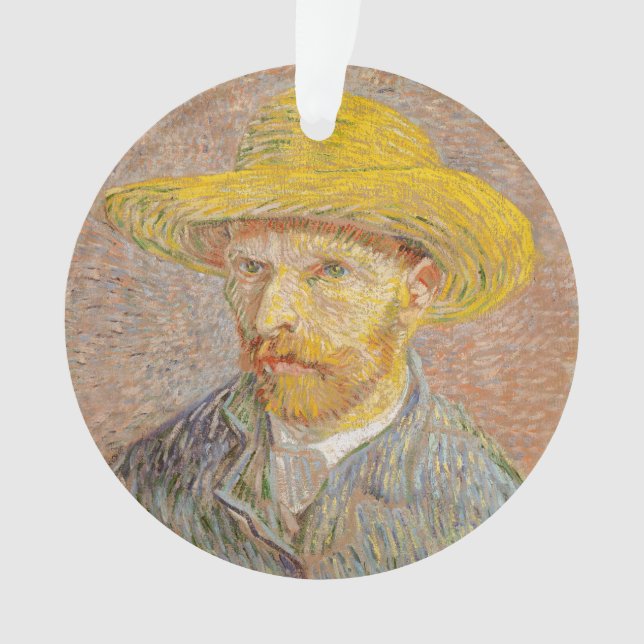 Vincent Van Gogh Self Portrait impressionist paint Ornament (Front)
