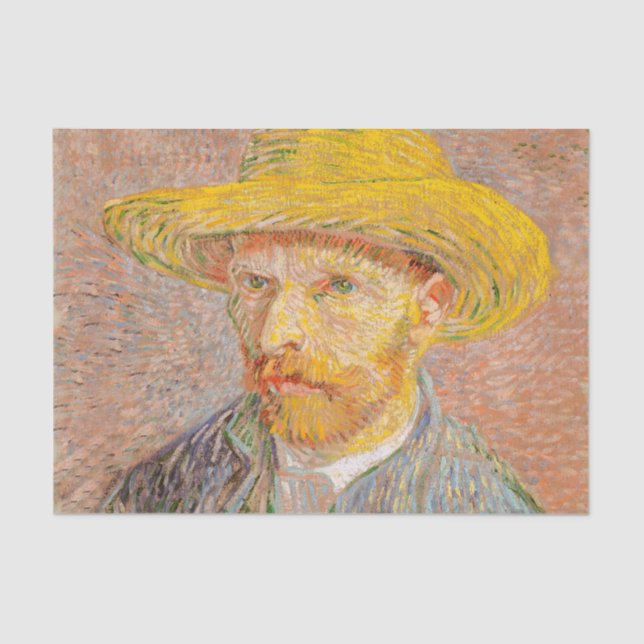 Vincent Van Gogh Self Portrait impressionist paint Tissue Paper (Front)