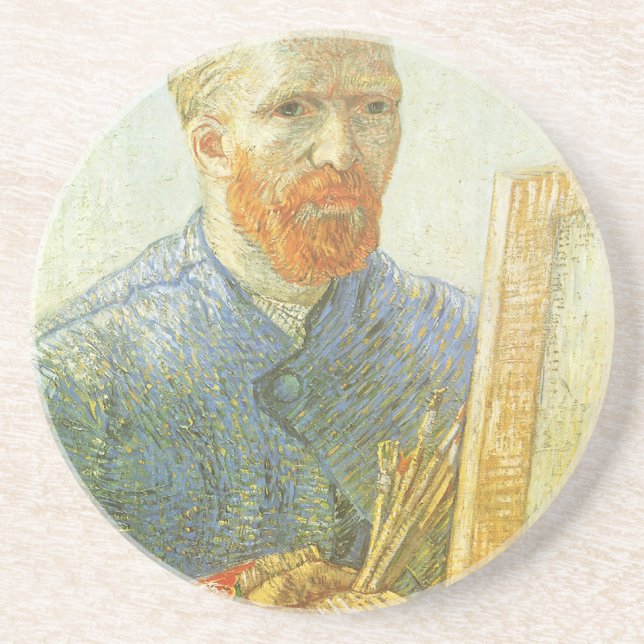 Vincent van Gogh - Self Portrait in Front of Easel Coaster (Front)