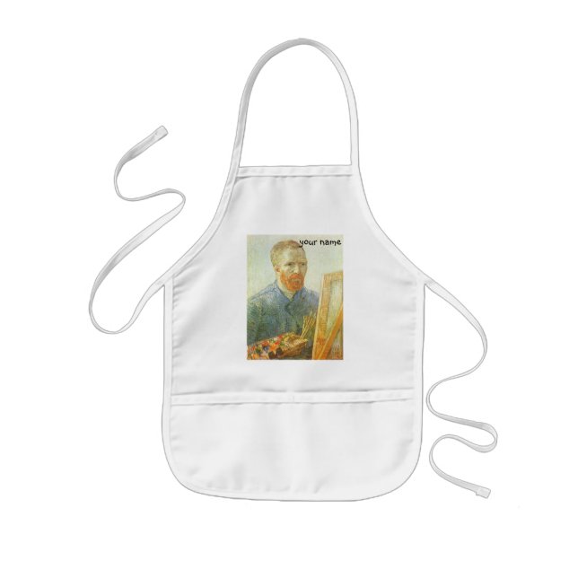 Vincent van Gogh - Self Portrait in Front of Easel Kids Apron (Front)