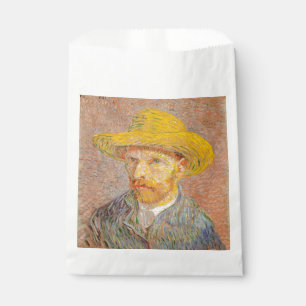 Vincent Van Gogh Self Portrait Straw Hat Favour Bag
