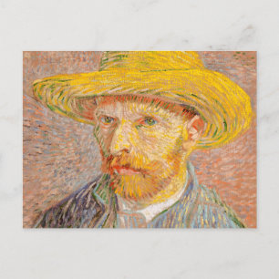 Vincent Van Gogh Self Portrait Straw Hat Postcard