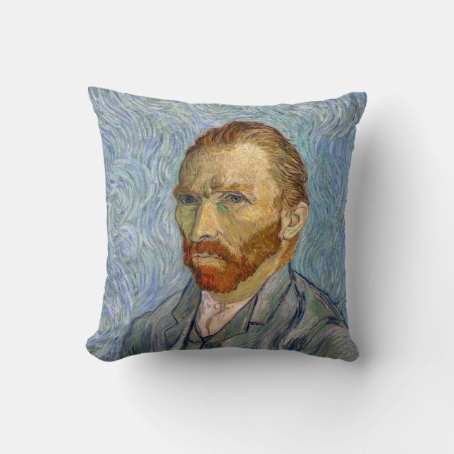 Vincent Van Gogh - Self-Portrait Throw Pillow (Front)