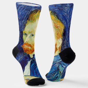 Vincent van Gogh Self Portrait, Vintage Fine Art Socks