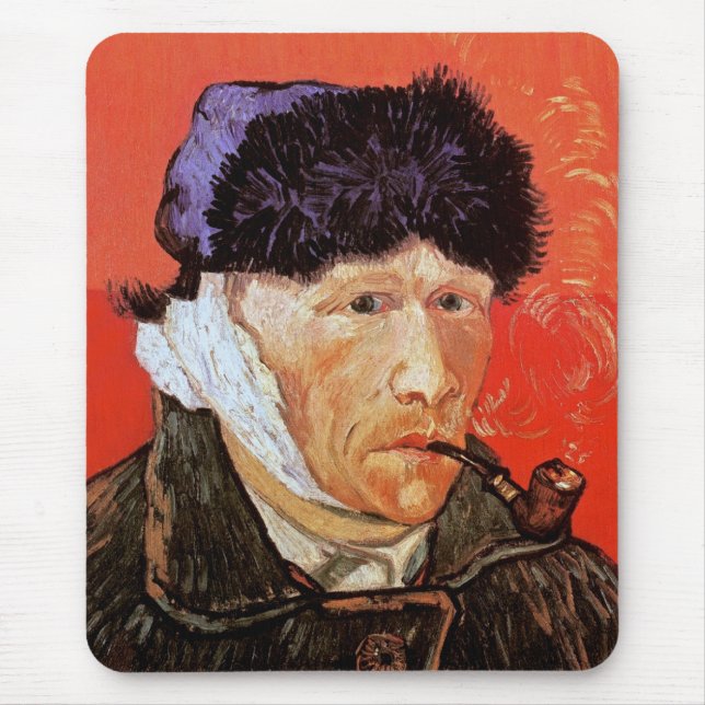Vincent Van Gogh - Self Portrait With Bandaged Ear Mouse Pad (Front)