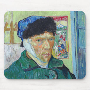 Vincent van Gogh - Self-portrait with bandaged ear Mouse Pad