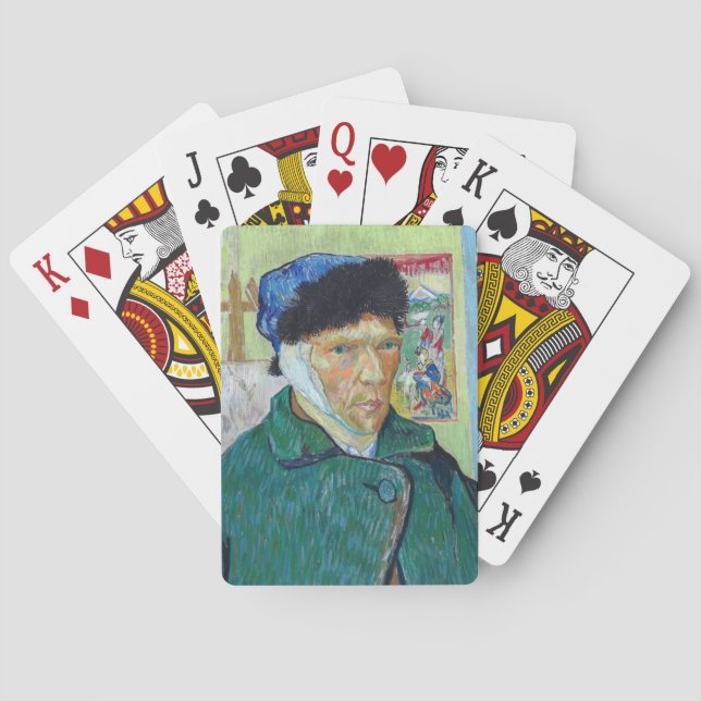 Vincent van Gogh - Self-portrait with bandaged ear Playing Cards (Back)