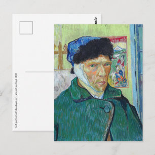 Vincent van Gogh - Self-portrait with bandaged ear Postcard