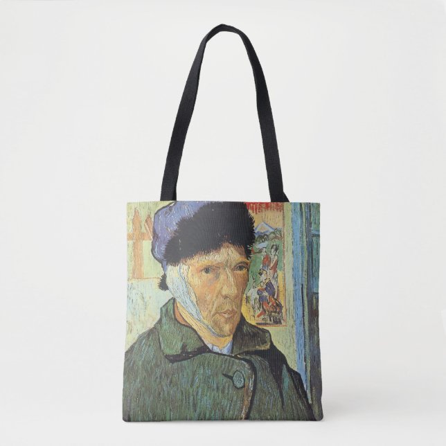 Vincent van Gogh - Self Portrait with Bandaged Ear Tote Bag (Front)
