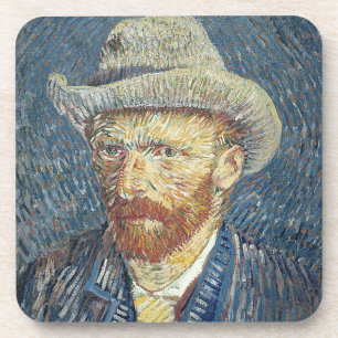 Vincent van Gogh Self Portrait with Felt Hat Coaster