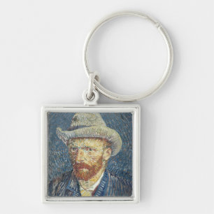 Vincent van Gogh   Self Portrait with Felt Hat Keychain