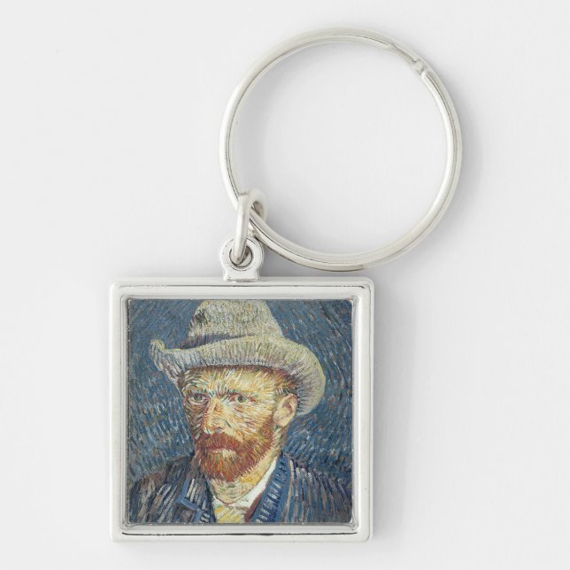 Vincent van Gogh | Self Portrait with Felt Hat Keychain (Front)