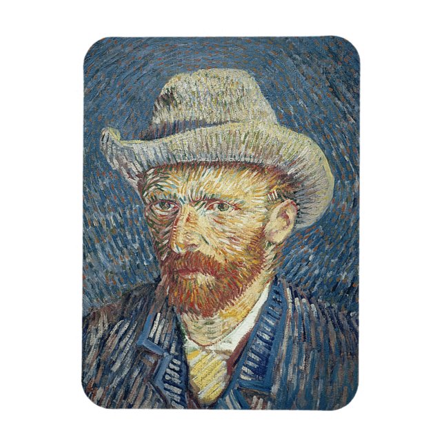 Vincent van Gogh | Self Portrait with Felt Hat Magnet (Vertical)