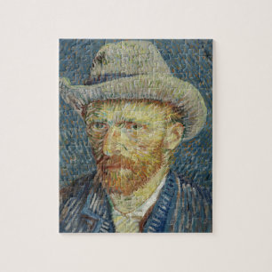 Vincent Van Gogh Self Portrait with Gray Felt Hat Jigsaw Puzzle