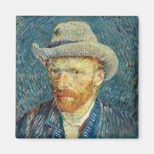 Vincent Van Gogh Self Portrait with Grey Felt Hat Magnet