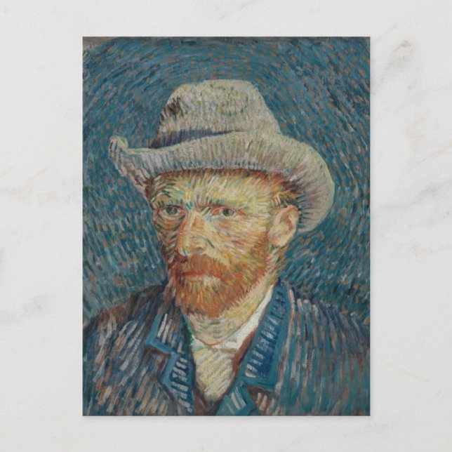  Vincent van Gogh Self-Portrait with Grey Felt Hat Postcard (Front)