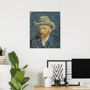 Vincent van Gogh Self Portrait with Grey Felt Hat Poster