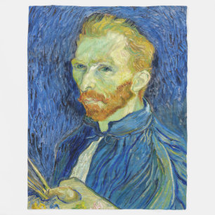 Vincent van Gogh - Self Portrait with Palette Fleece Blanket