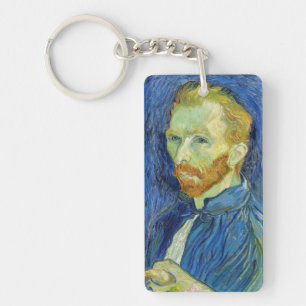 Vincent van Gogh - Self Portrait with Palette  Keychain