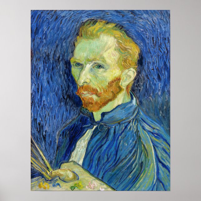Vincent van Gogh - Self Portrait with Palette Poster (Front)