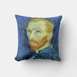 Vincent van Gogh - Self Portrait with Palette Throw Pillow