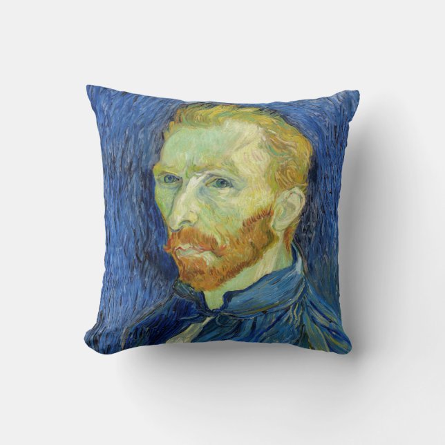 Vincent van Gogh - Self Portrait with Palette Throw Pillow (Front)