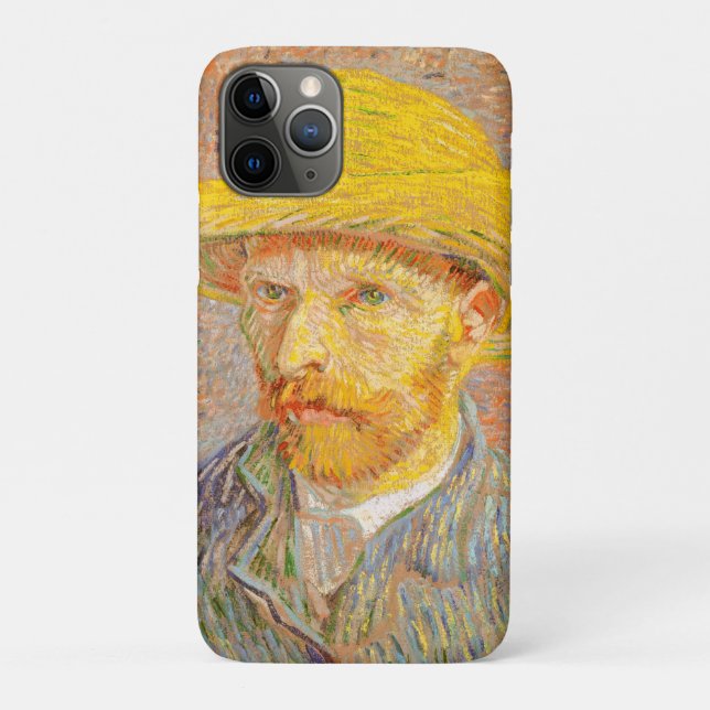 Vincent Van Gogh Self Portrait with Straw Hat Art Case-Mate iPhone Case (Back)