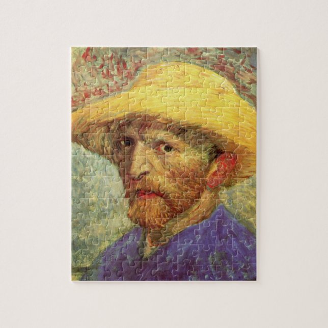 Vincent van Gogh Self Portrait with Straw Hat Jigsaw Puzzle (Vertical)