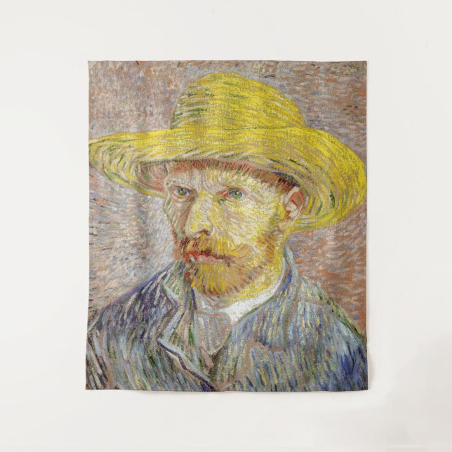 Vincent van Gogh - Self-portrait with Straw Hat Tapestry (Front)
