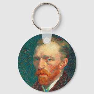 Vincent Van Gogh Self Portrait with Suit Fine Art Keychain