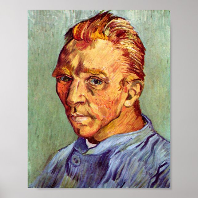 Vincent Van Gogh Self Portrait without Beard Art Poster (Front)