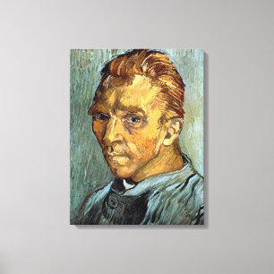 VINCENT VAN GOGH - Self portrait without beard Canvas Print