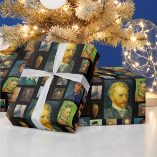 Vincent van Gogh Selfies Collage Gift Wrapping Paper