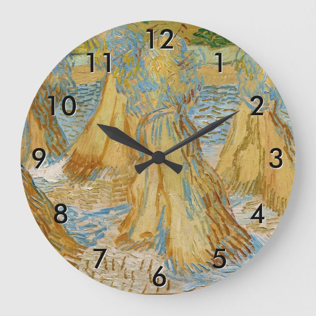Vincent van Gogh - Sheaves of Wheat Large Clock (Front)