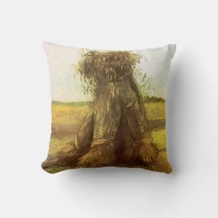 Vincent van Gogh - Sheaves of Wheat Throw Pillow