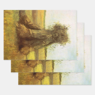 Vincent van Gogh - Sheaves of Wheat Wrapping Paper Sheet