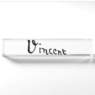 Vincent Van Gogh Signature Nameplate