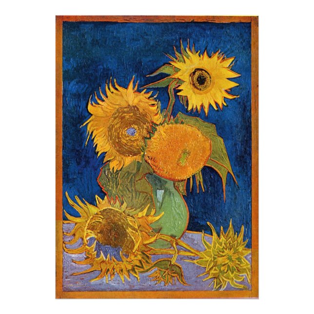 Vincent Van Gogh Six Sunflower Photo agrandissemen (Devant)