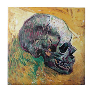 Vincent Van Gogh - Skull In Profile - Fine Art Tile
