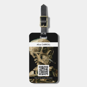 Vincent van Gogh - Skull - QR Code Luggage Tag