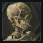 Vincent Van Gogh - Skull with Burning Cigarette Bandana<br><div class="desc">Vincent Van Gogh - Skull with Burning Cigarette</div>