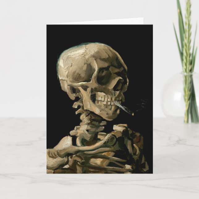 Vincent van Gogh - Skull with Burning Cigarette Card (Front)